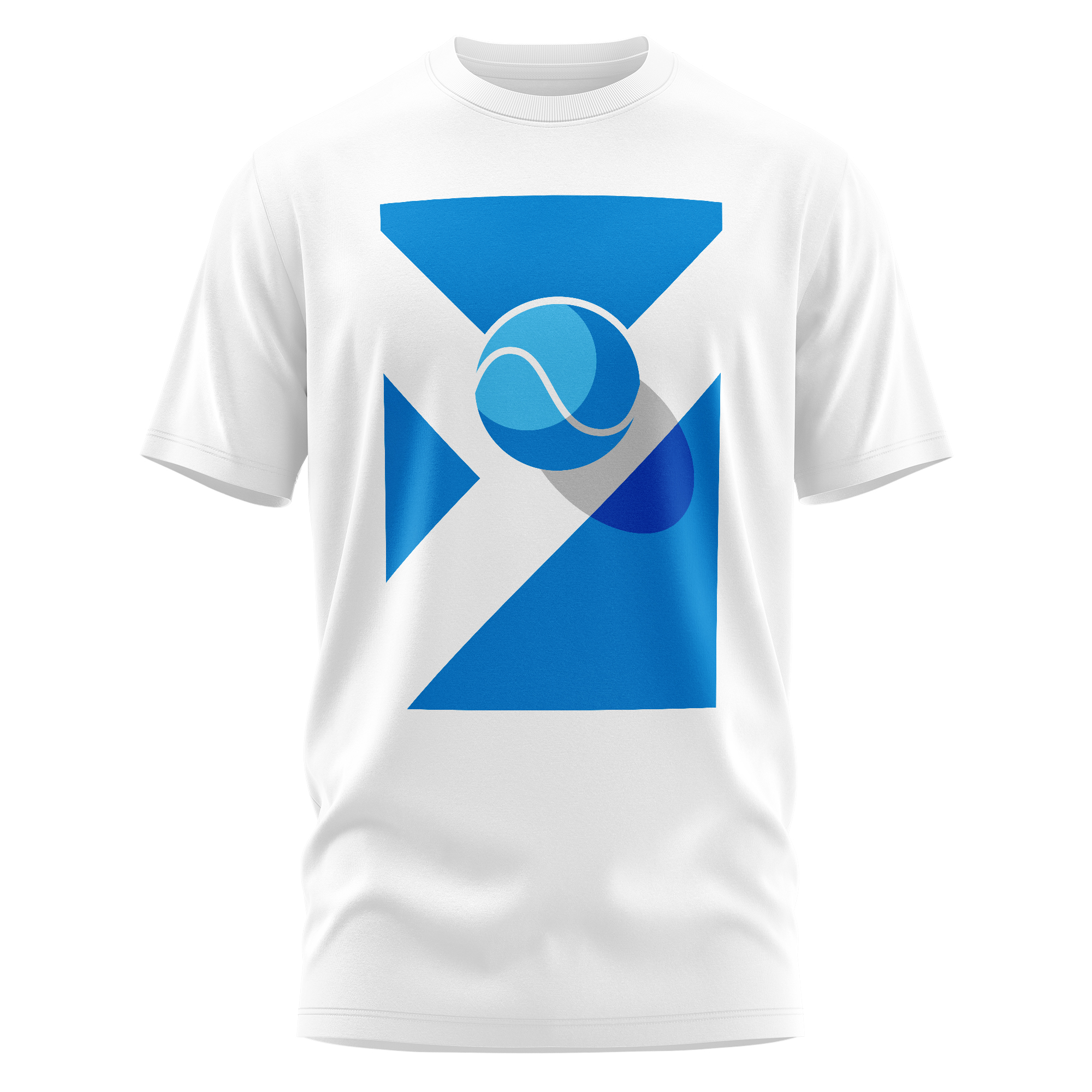 Art Court Shirt mit künstlerischer Tennisplatz-Grafik