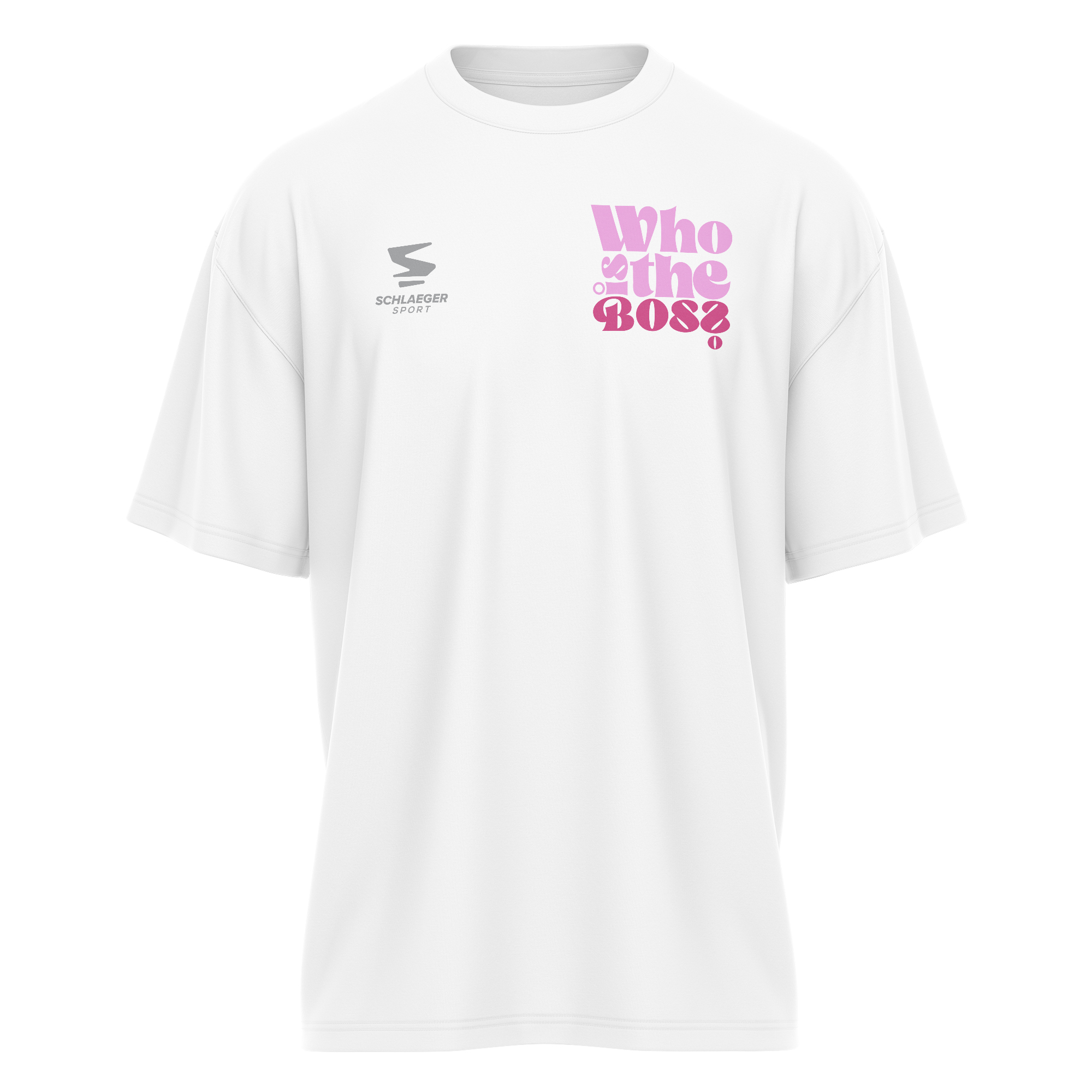 Oversize „Who is the Boss“ T-Shirt – Street-Tennis Edition
