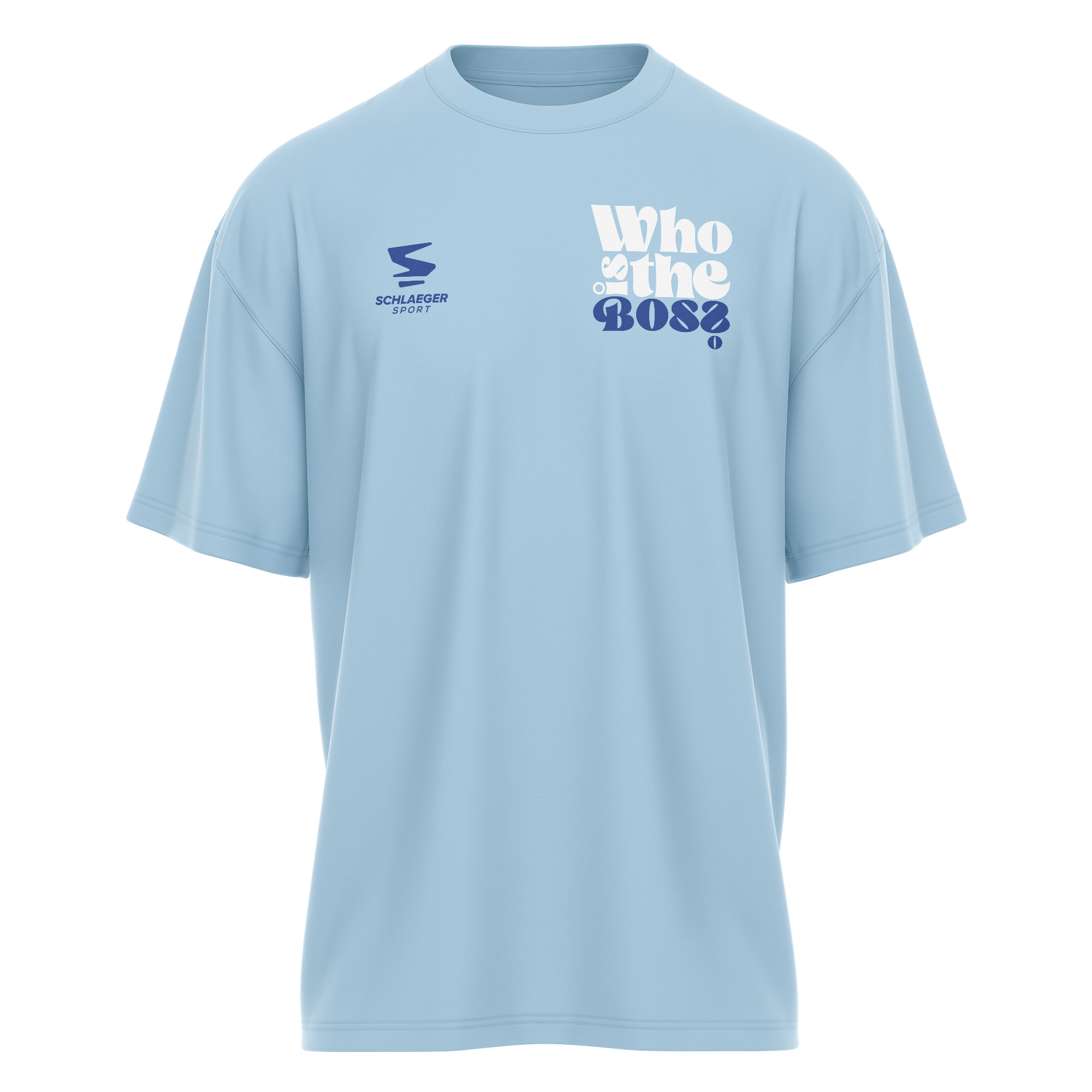 Oversize „Who is the Boss“ T-Shirt – Street-Tennis Edition
