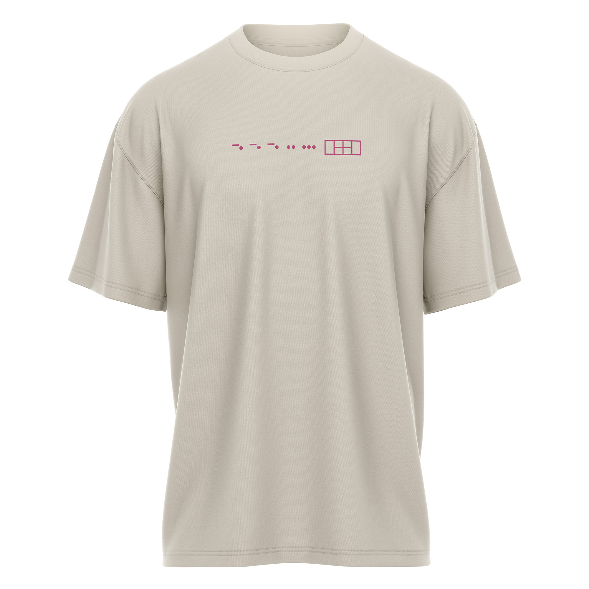 Oversize Tennis T-Shirt Morsecode – Heavy Cotton Court & Street