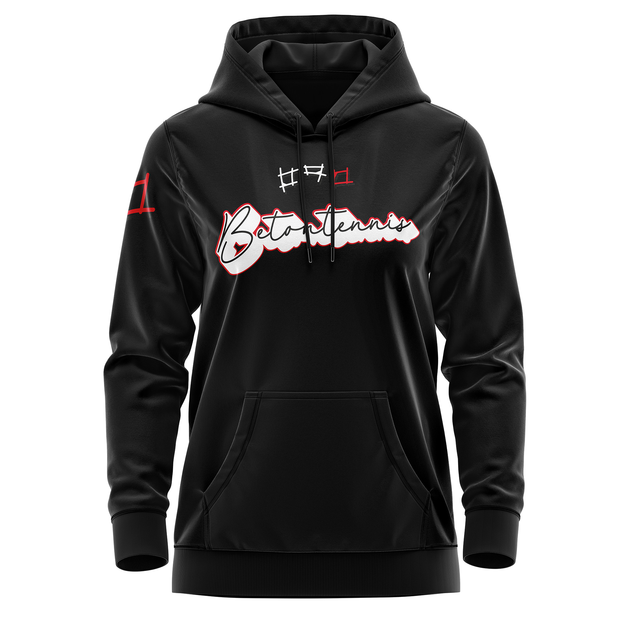 BetonTennis Premium Hoodie – Urban Tennis Streetstyle für Frauen