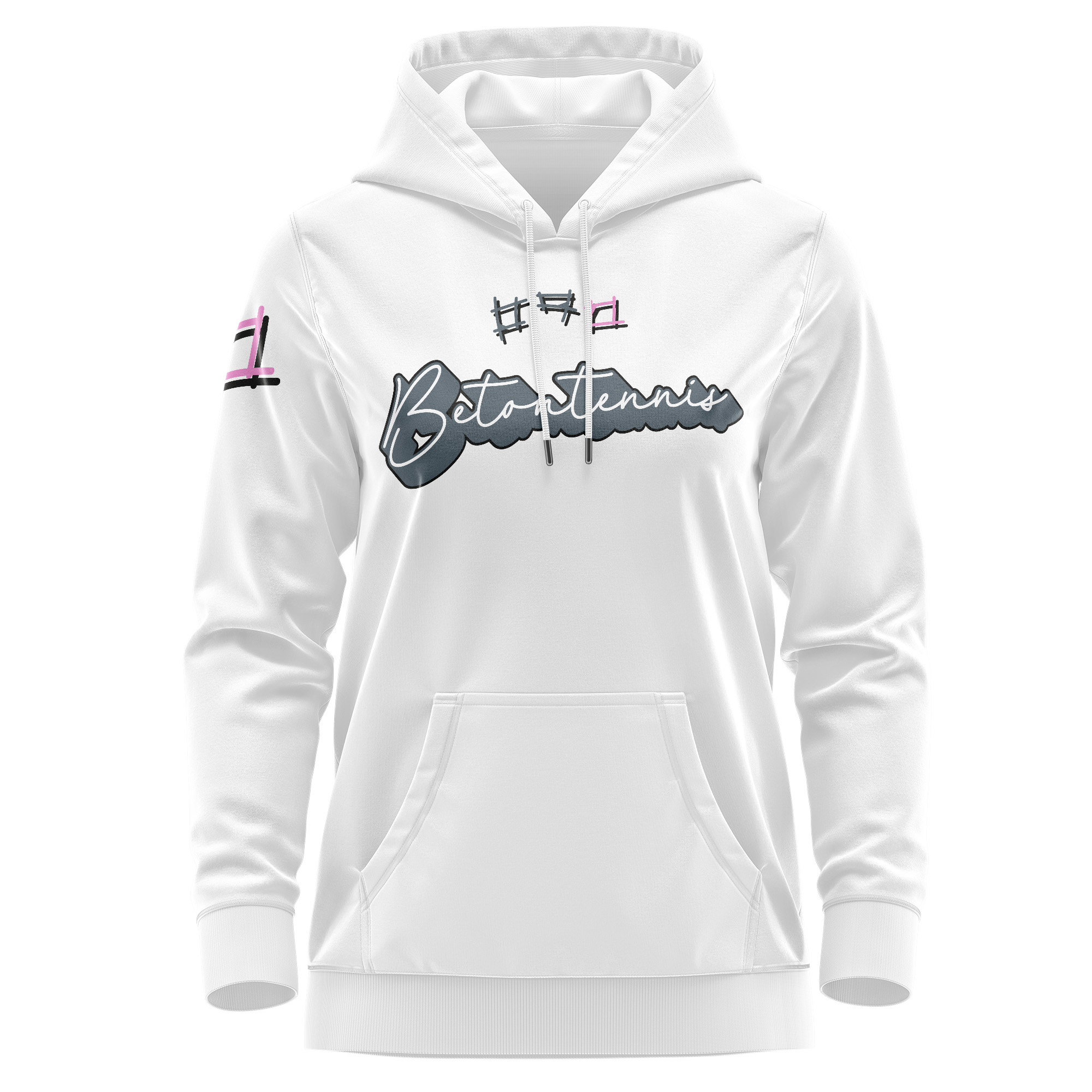 BetonTennis Premium Hoodie – Urban Tennis Streetstyle für Frauen